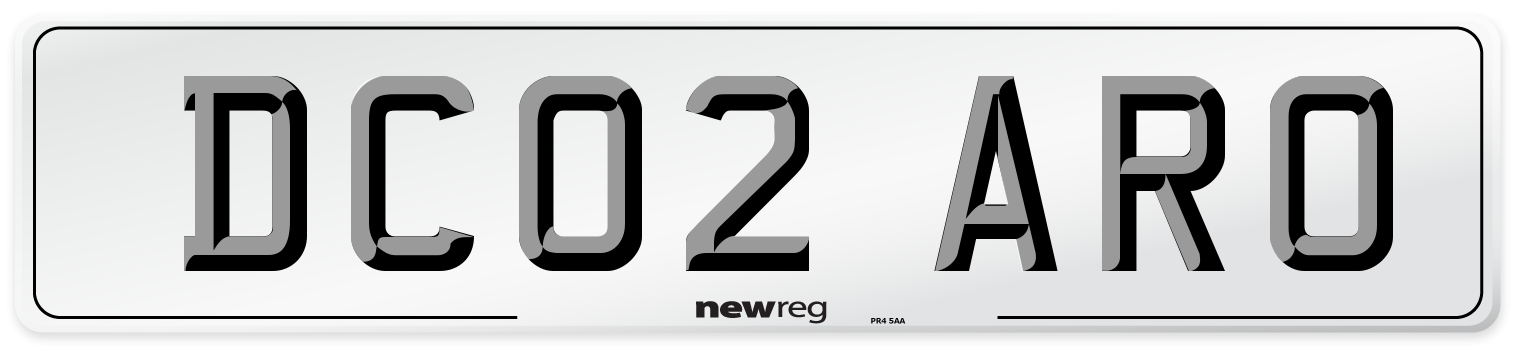 DC02 ARO Number Plate from New Reg